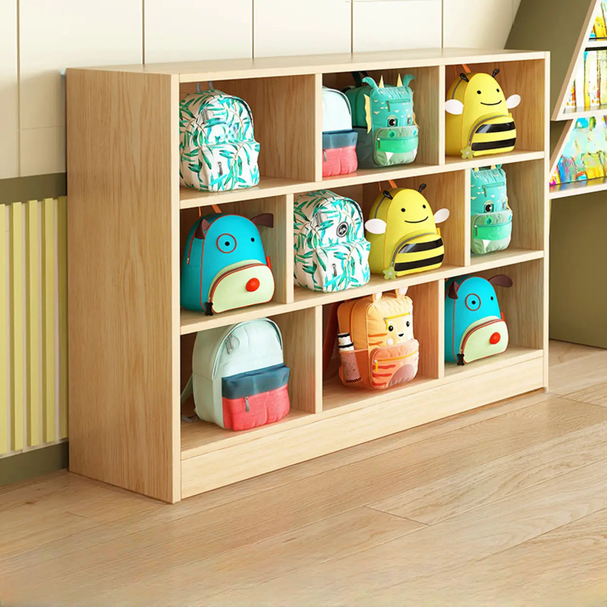 Natural Wood Cubitac Display Cabinet — Nut-Brown