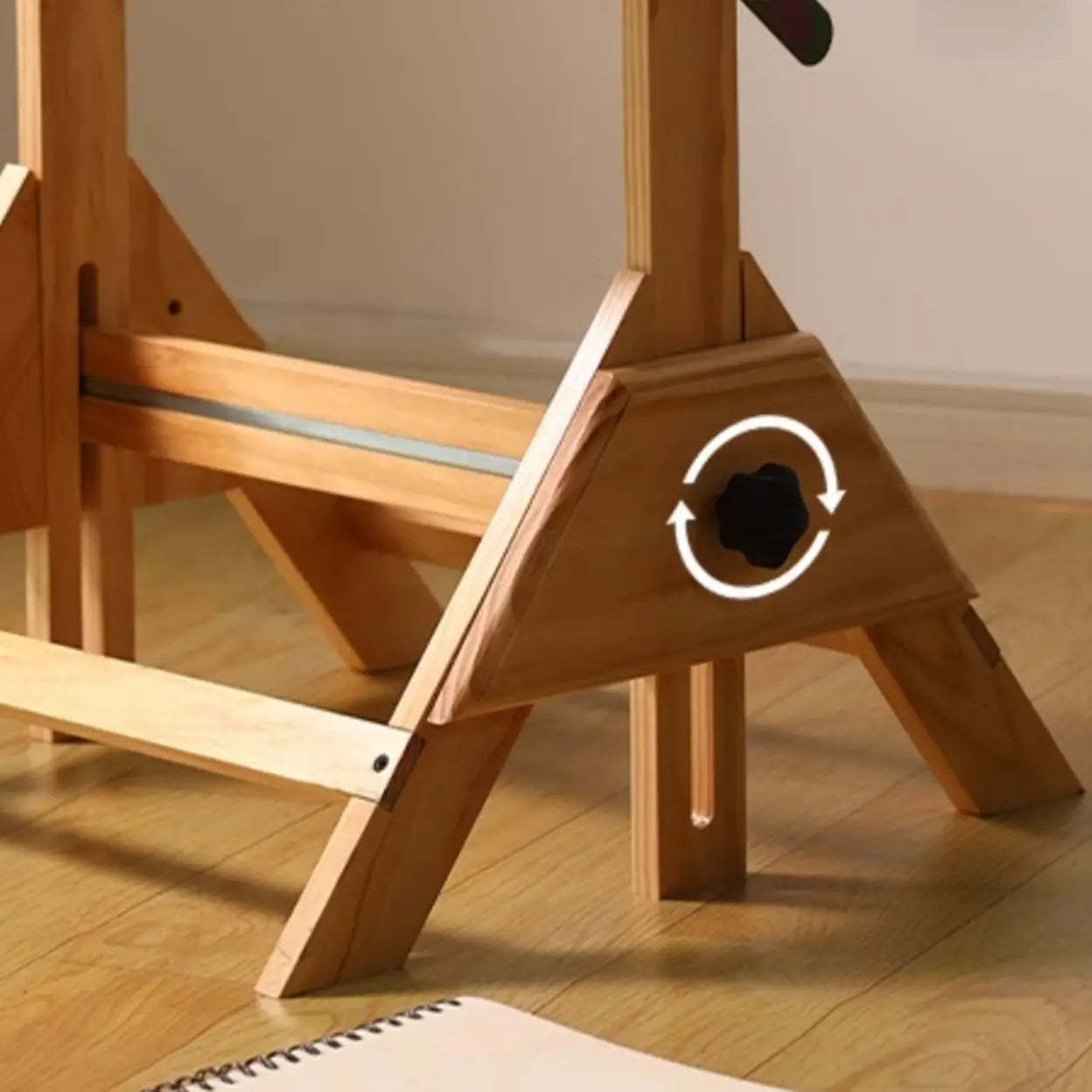 Natural Wood Foldable Adjustable Drafting Desk