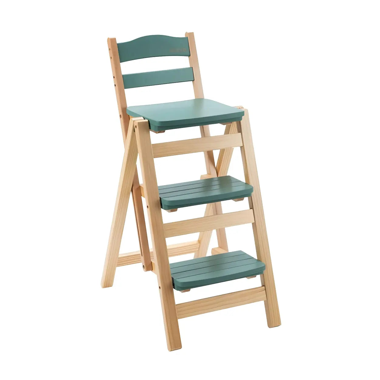 Folding Square Wood Ladder Bar Stool