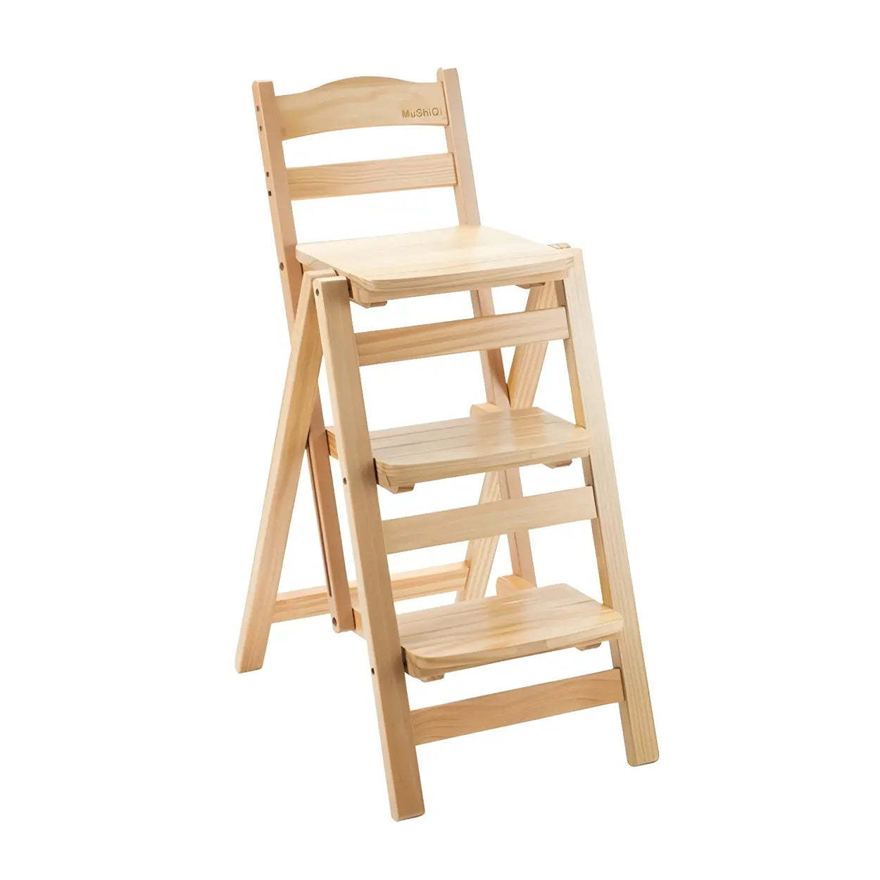 Lighom folding square wood bar & counter stools for kitchen