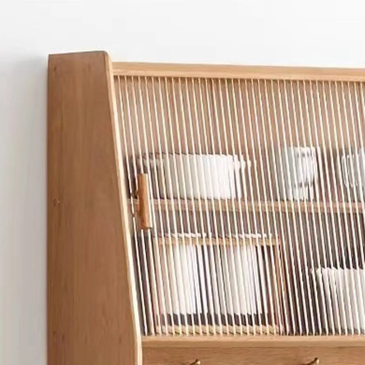 Natural Oak Sliding Door Open Sideboard with Drawers