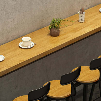 Natural Wood Rectangle Bar Table