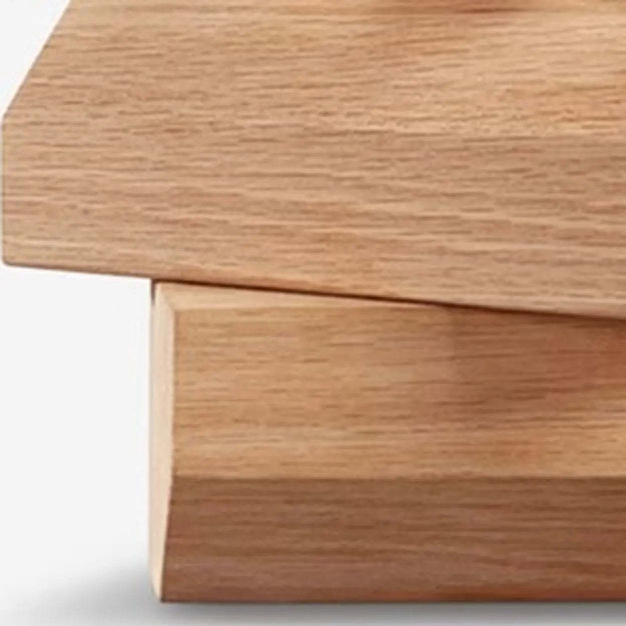 Natural Wood Rectangular Long Open Storage TV Stand