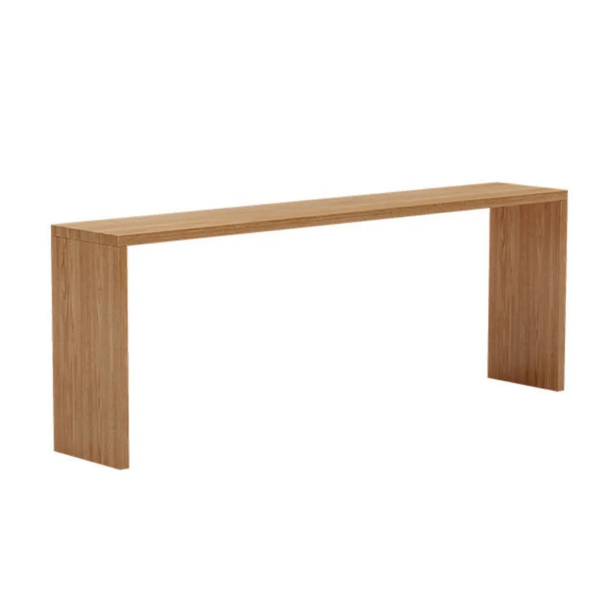 Natural Rectangular Wood Large Bar Table for Entertaining — Without Chairs