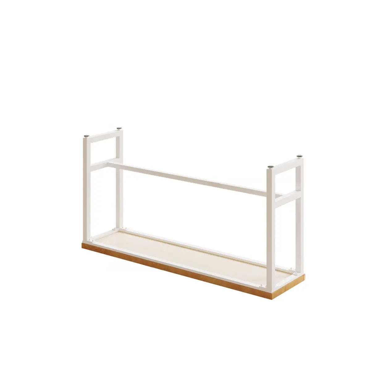 Natural Rectangular Wood Long Bar Table Metal Legs — Table Only