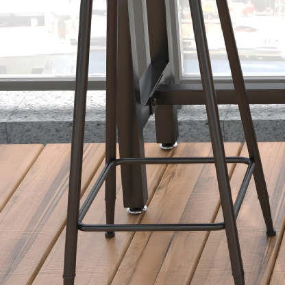 Natural Rectangular Wood Tall Bar Bistro Table — Without Chairs / Natural Finish