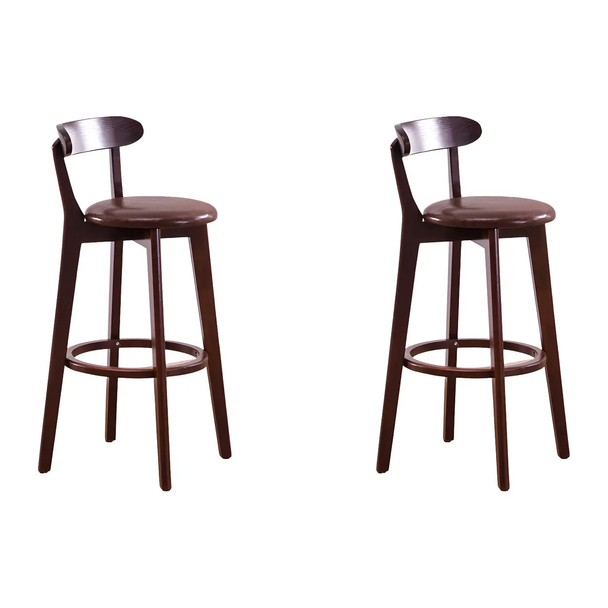Cotton Backrest Wood Bar Stool