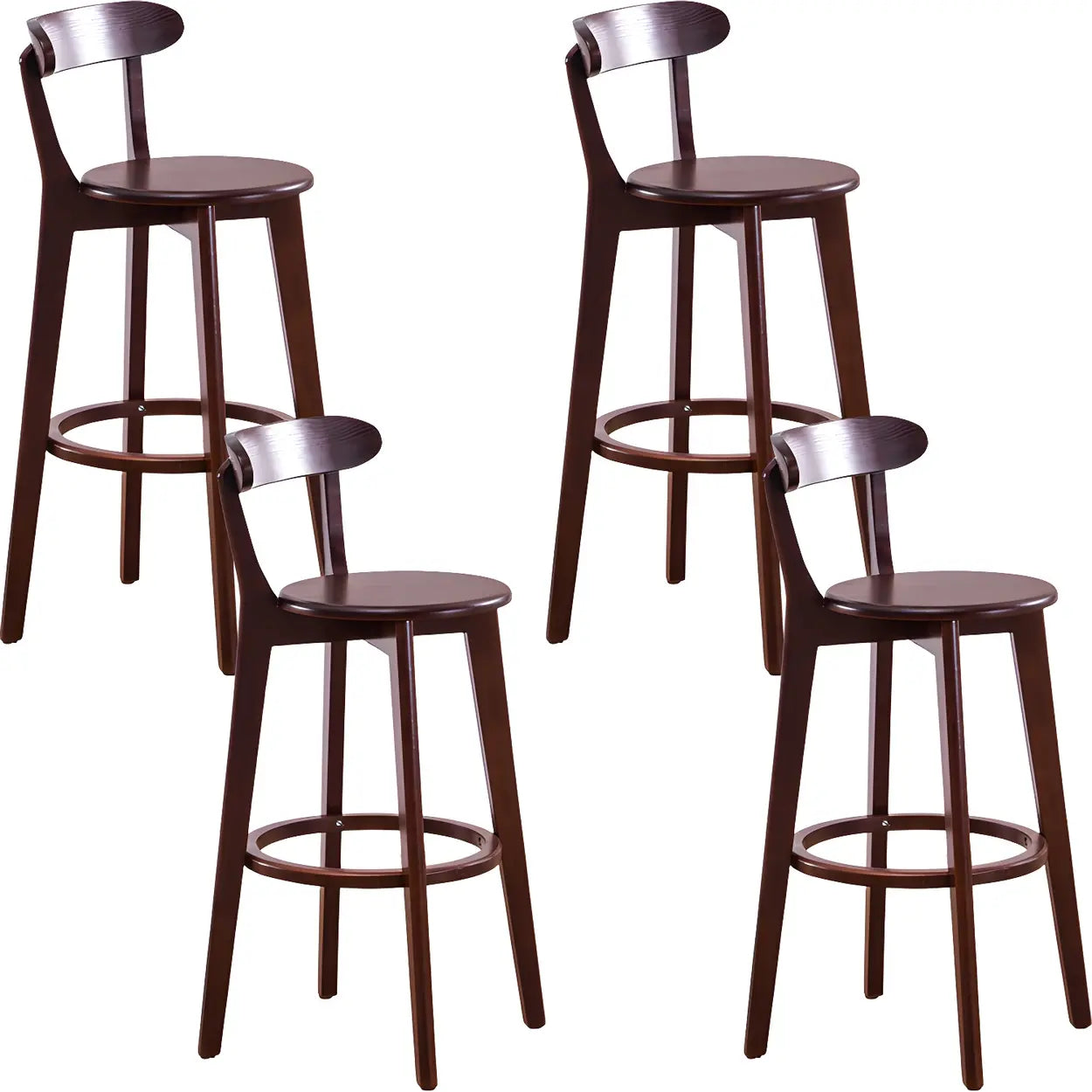 Cotton Backrest Wood Bar Stool