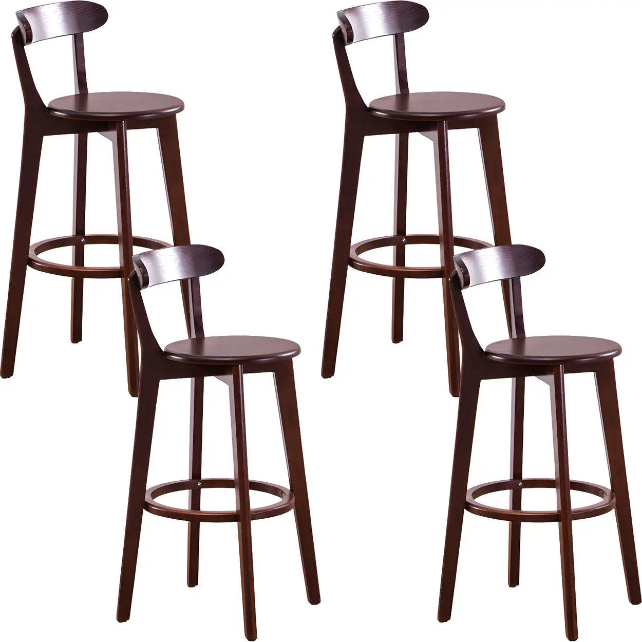 Cotton Backrest Wood Bar Stool