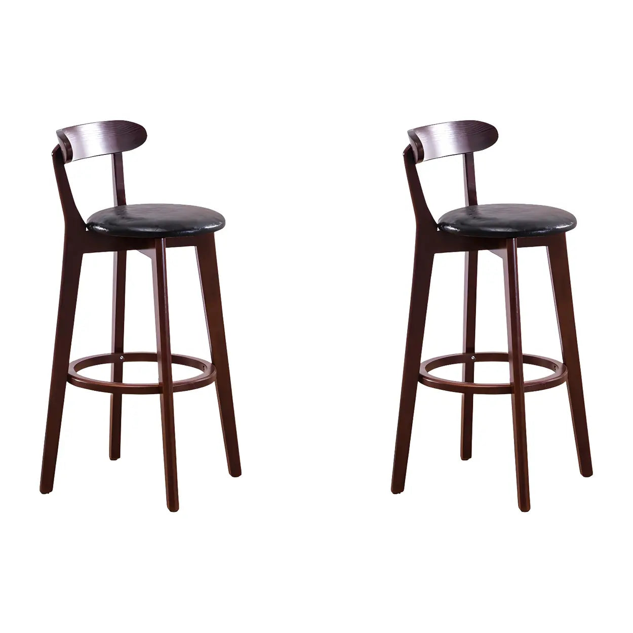 Cotton Backrest Wood Bar Stool