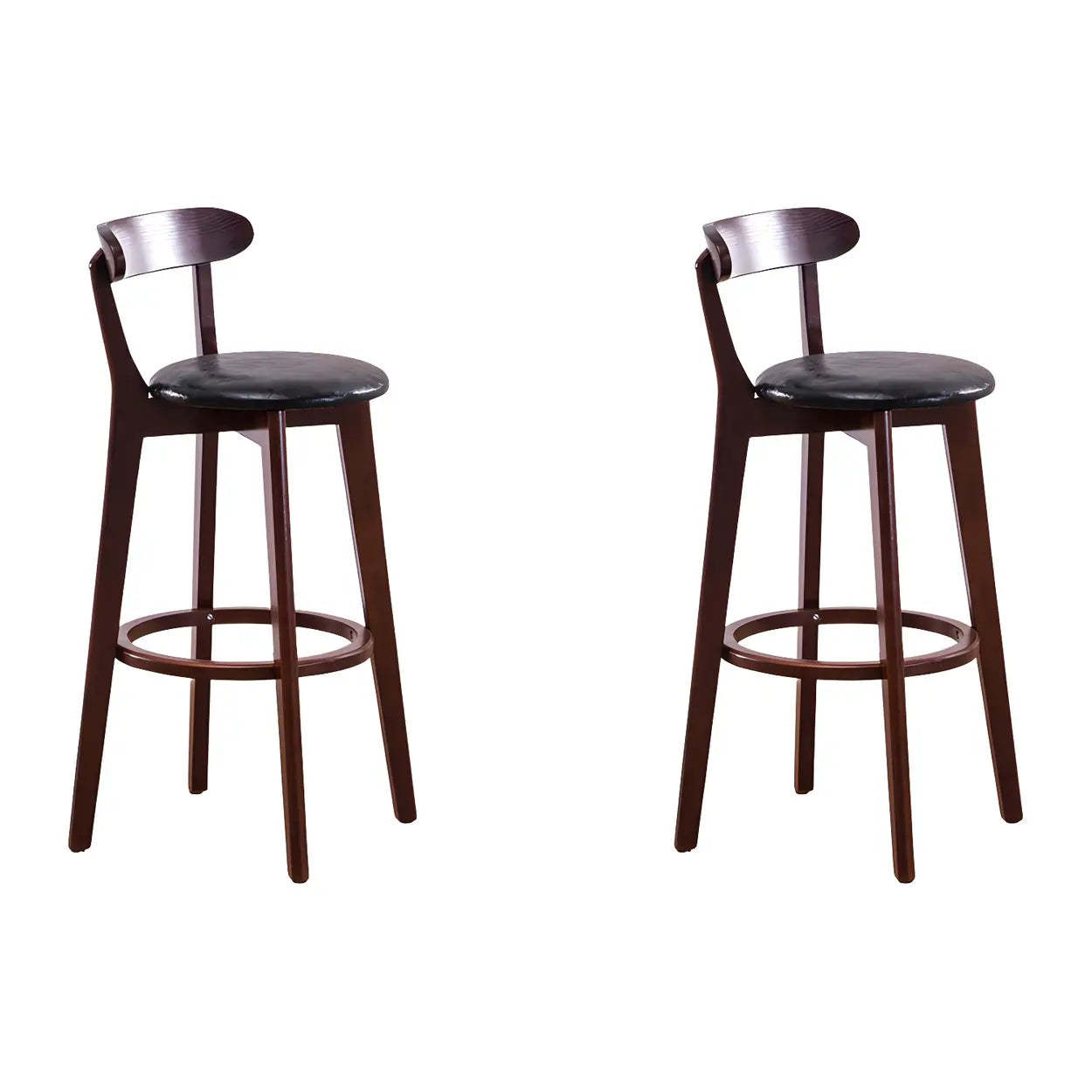 Cotton Backrest Wood Bar Stool