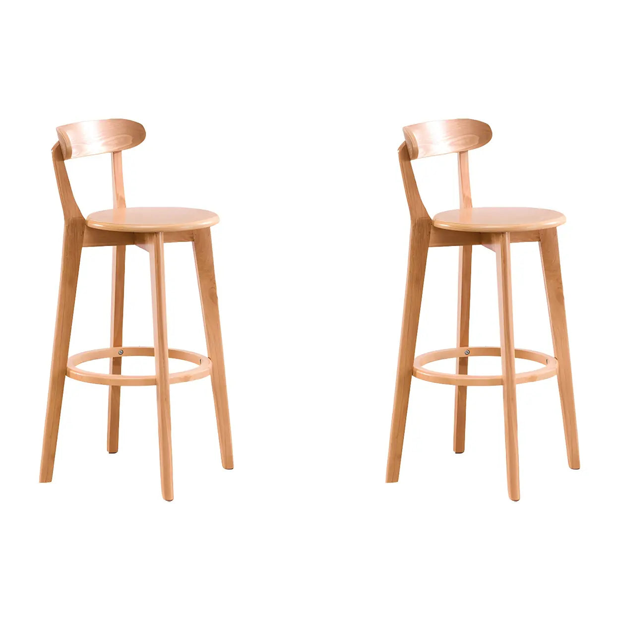 Cotton Backrest Wood Bar Stool