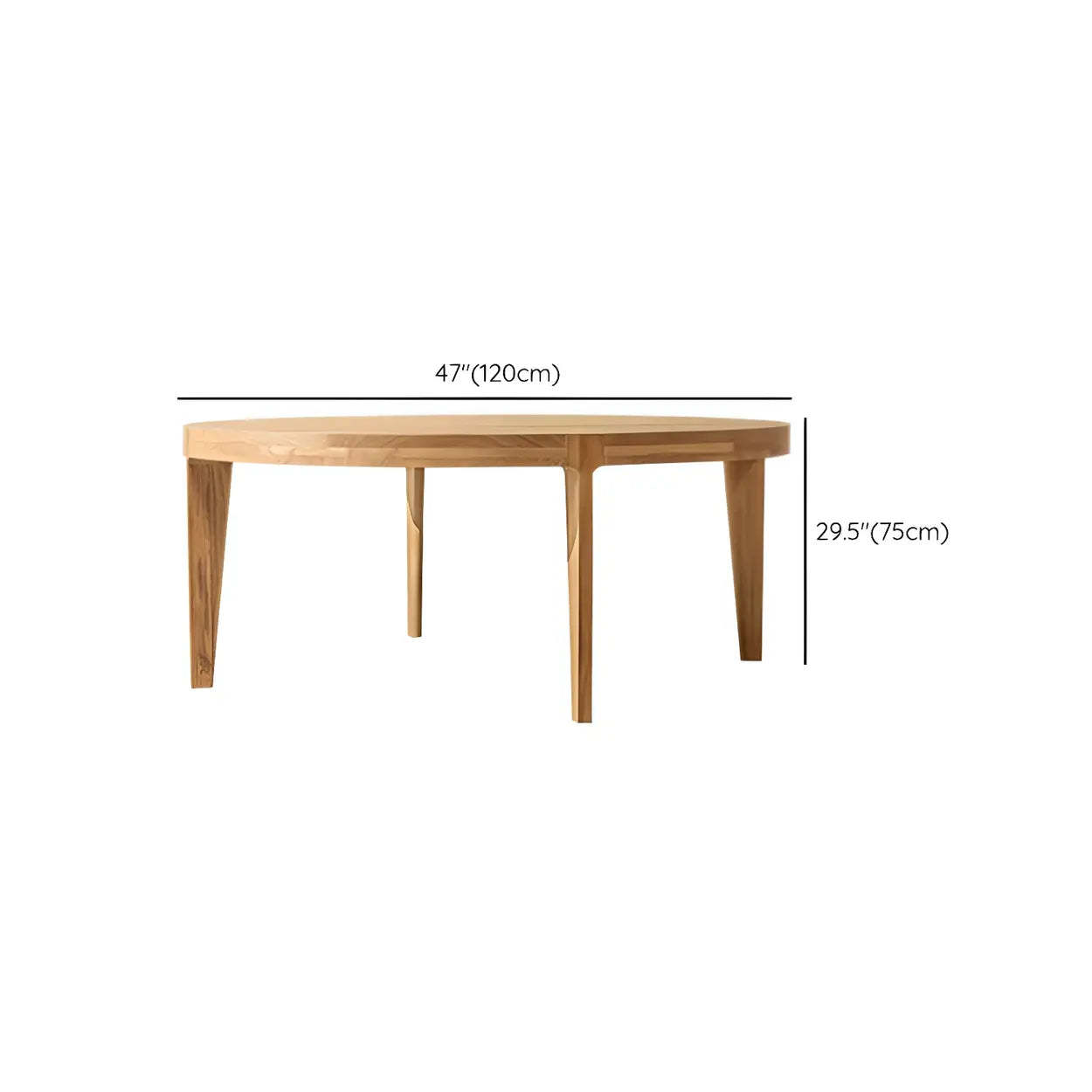 Natural Teak Wood Round Outdoor Coffee Table