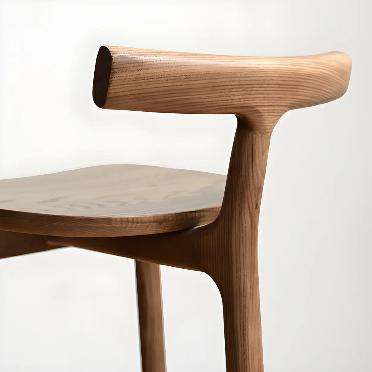 Nordic tripod fabric-seat wood bar & counter stools — Counter Stool (23.5"H) / Black / Set of 1