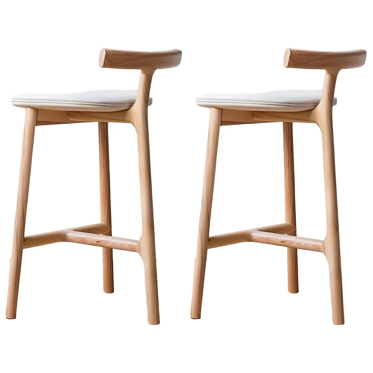 Wood nordic armless tripod bar & counter stools — Counter Stool (23.5"H) / Natural Wood / Set of 1