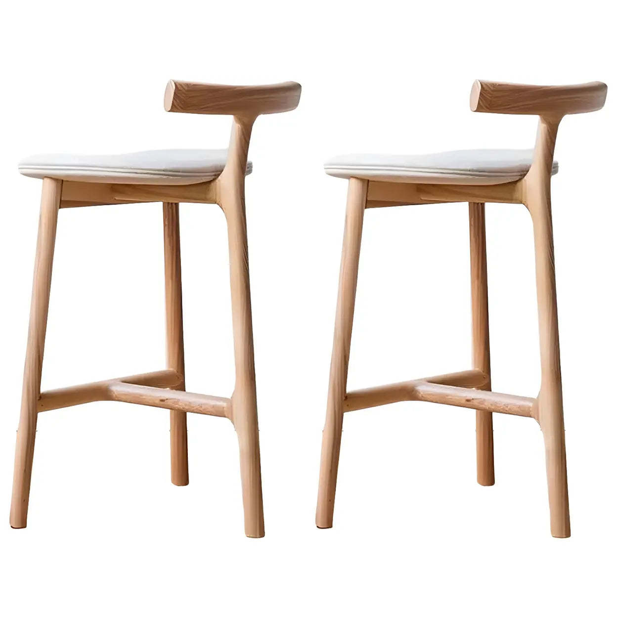 Wood nordic armless tripod bar & counter stools — Counter Stool (23.5"H) / Natural Wood / Set of 1