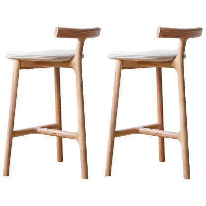 Wood nordic armless tripod bar & counter stools — Counter Stool (23.5"H) / Natural Wood / Set of 1