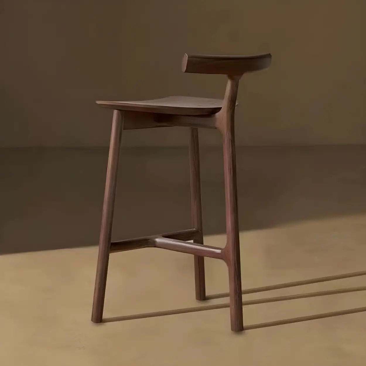 Lighom nordic armless tripod fabric bar & counter stools — Short Stool(22"H) / Natural / Set of 1