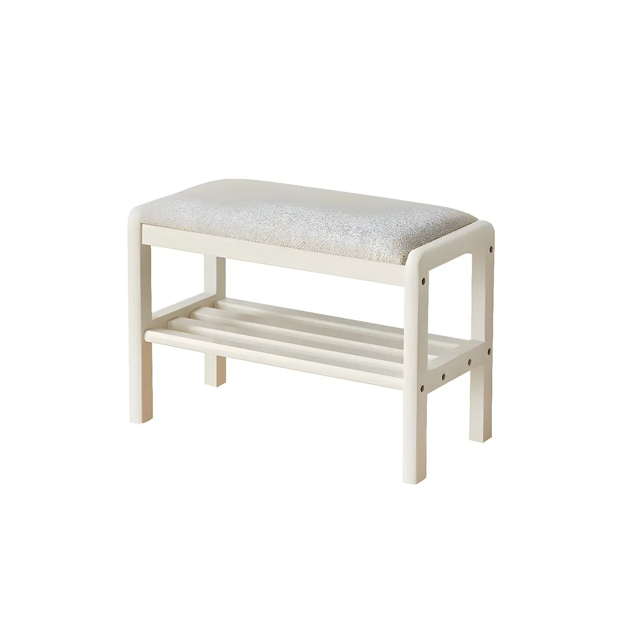 Upholstered Entryway Bench with Shoe Shelf