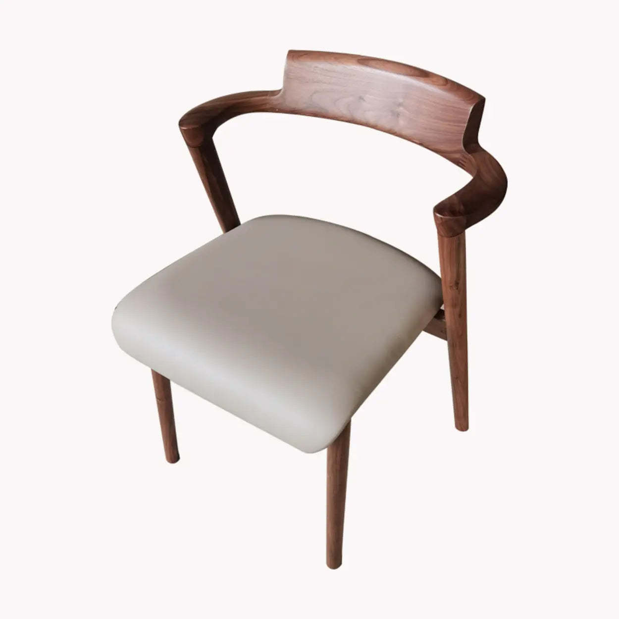 Leather faux armless wood dining chairs & benches, Lighom — Black Walnut