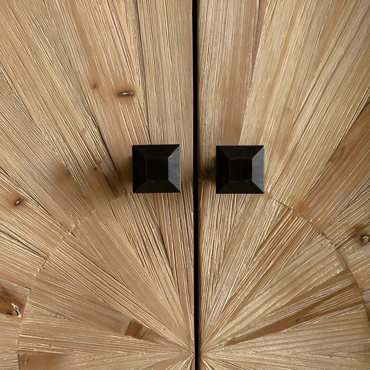 Natural Wood Black-Base Horizontal Chest