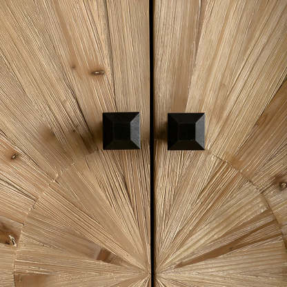 Natural Wood Black-Base Horizontal Chest