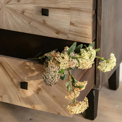 Natural Wood Black-Base Horizontal Chest
