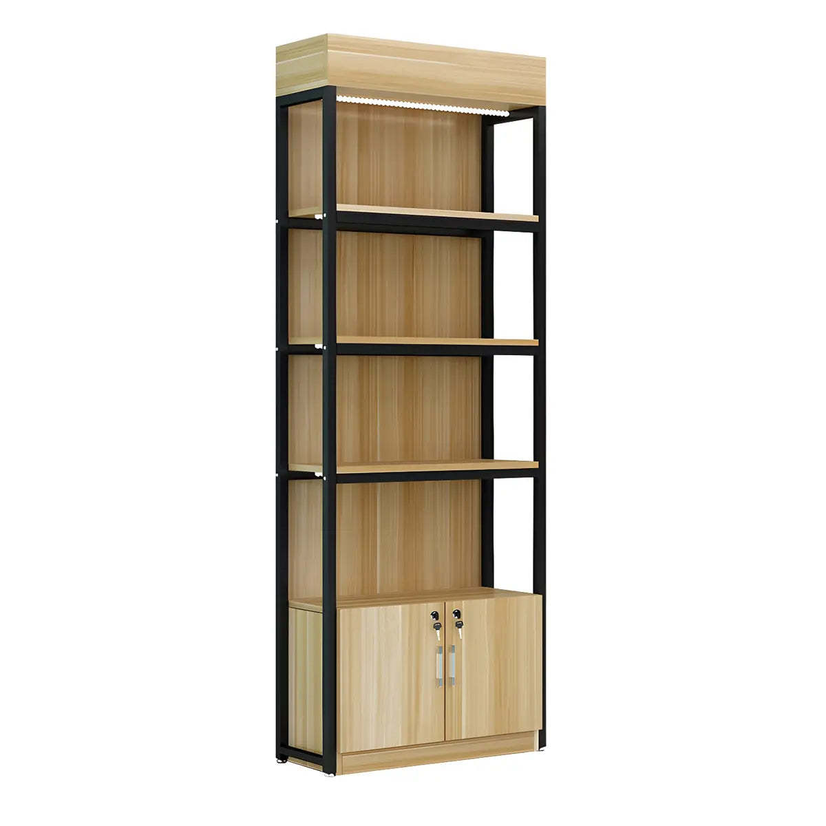 Natural Wood Open Large Display Cabinet — Cabinet Not Included / 6