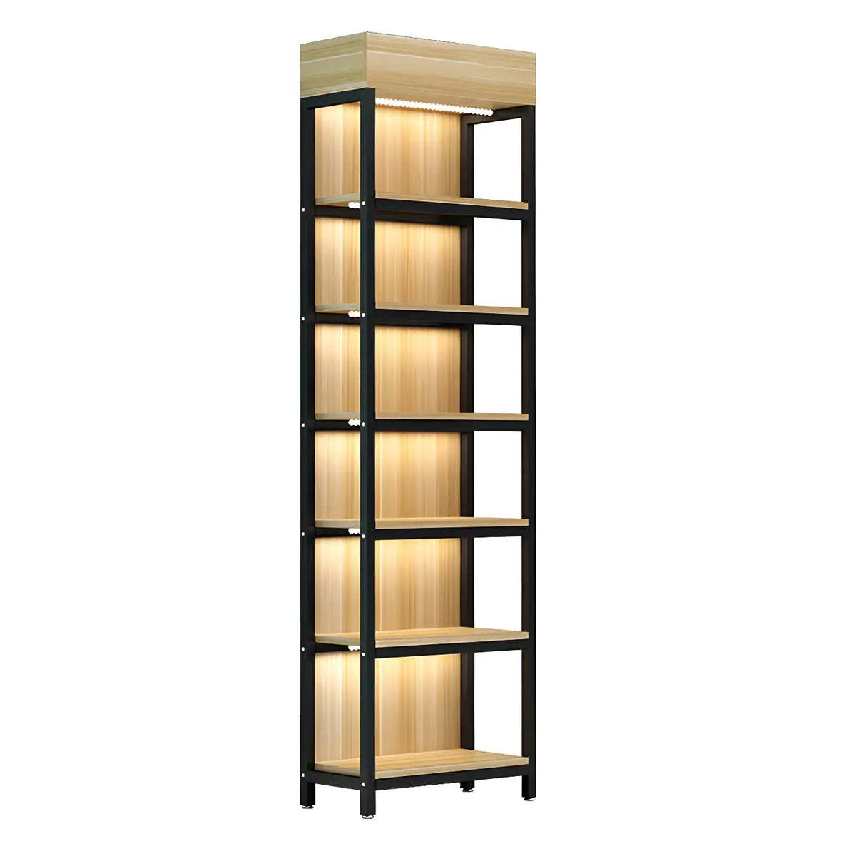 Natural Wood Open Large Display Cabinet
