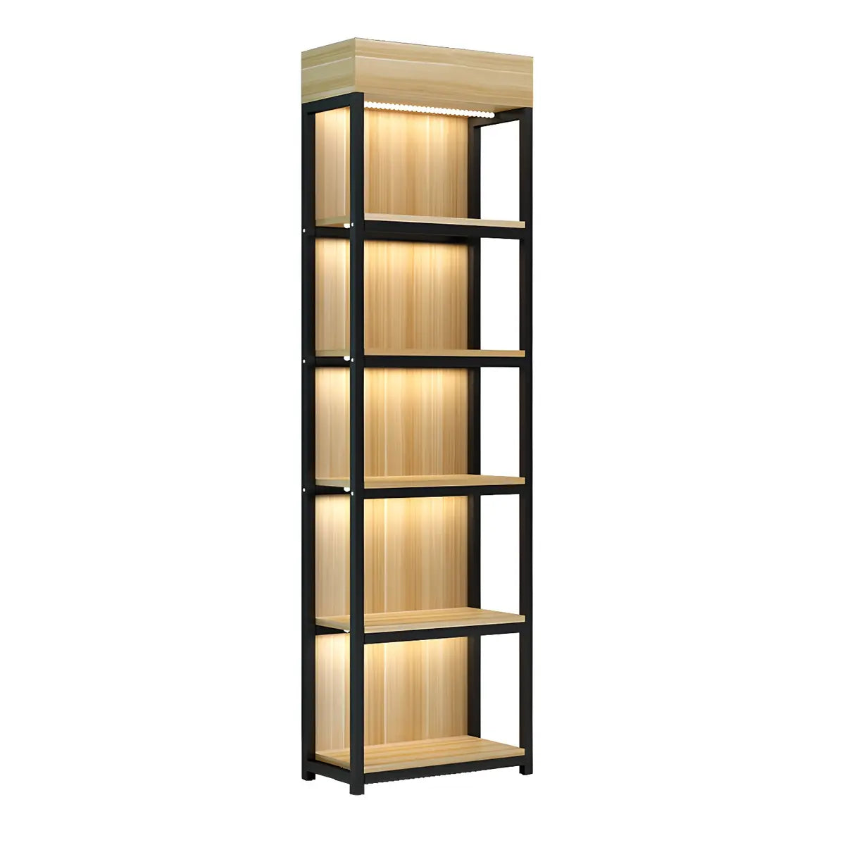 Natural Wood Open Large Display Cabinet — 1 / 4