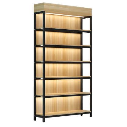 Natural Wood Open Large Display Cabinet