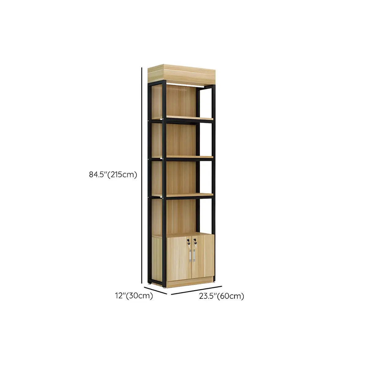 Natural Wood Open Large Display Cabinet