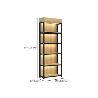 Natural Wood Open Large Display Cabinet