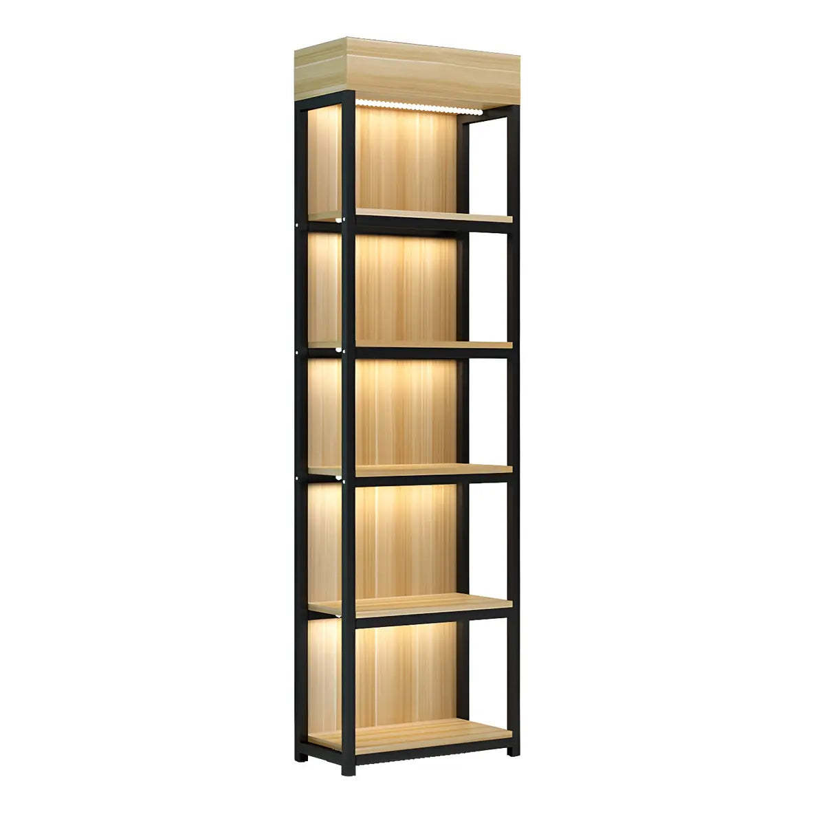 Natural Wood Open Large Display Cabinet — 1 / 4