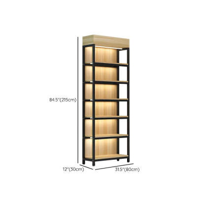 Natural Wood Open Large Display Cabinet