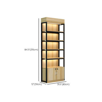 Natural Wood Open Large Display Cabinet