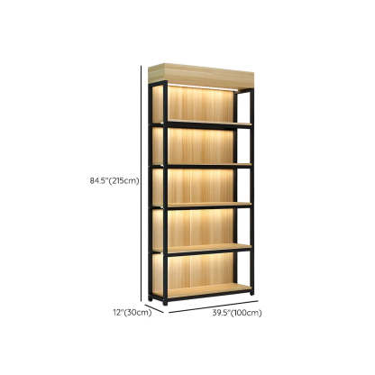 Natural Wood Open Large Display Cabinet