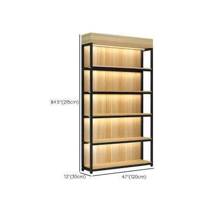 Natural Wood Open Large Display Cabinet