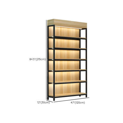 Natural Wood Open Large Display Cabinet