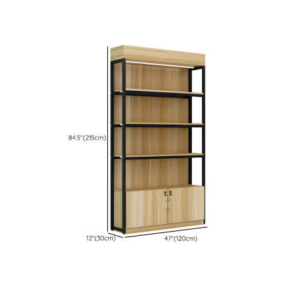 Natural Wood Open Large Display Cabinet