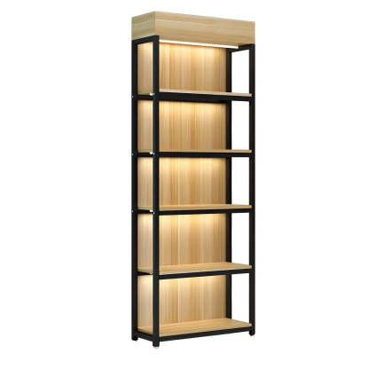 Natural Wood Open Large Display Cabinet — Cabinet Not Included / 6