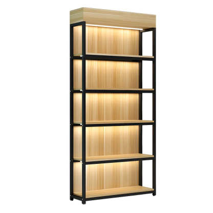 Natural Wood Open Large Display Cabinet — 1 / 3