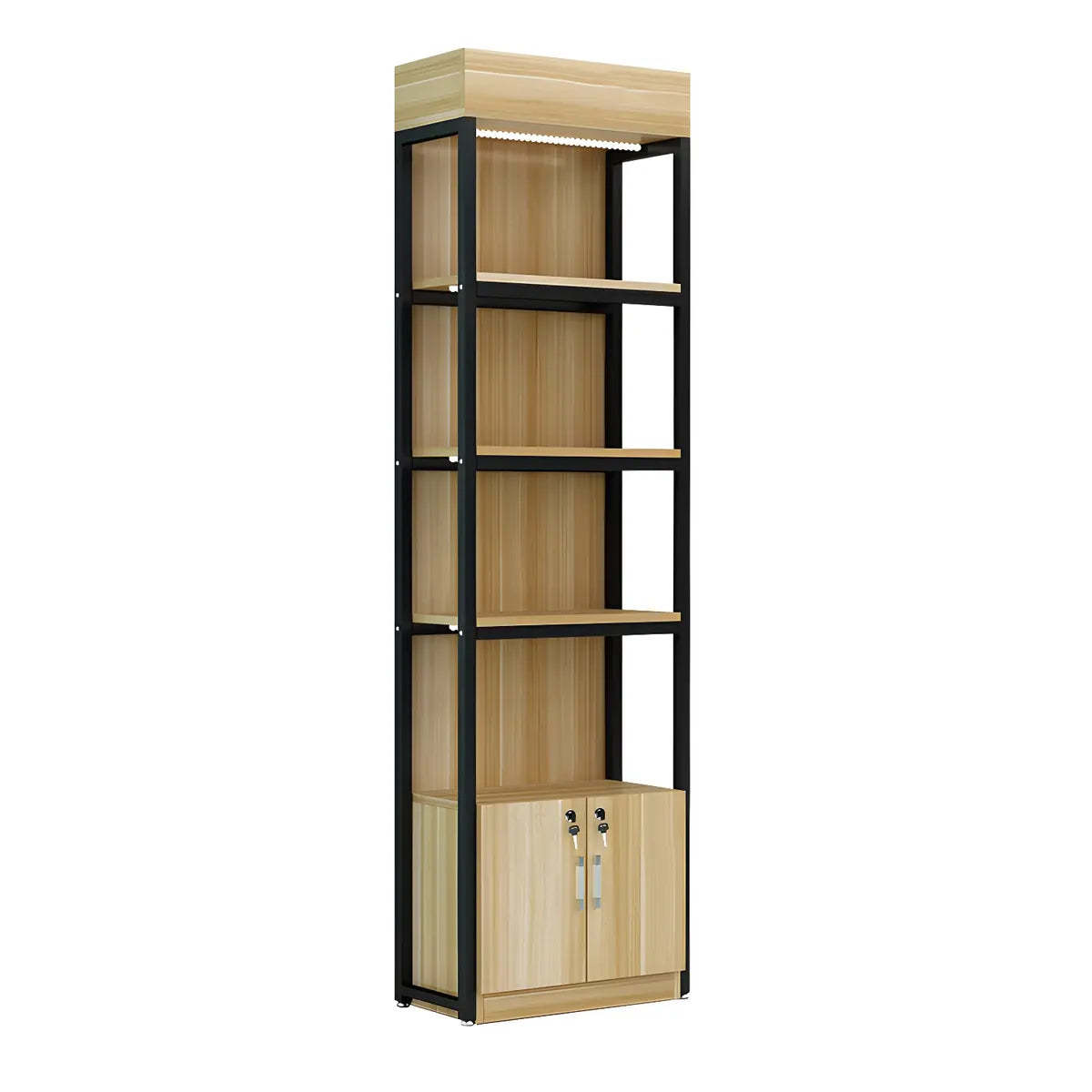 Natural Wood Open Large Display Cabinet — 1 / 3