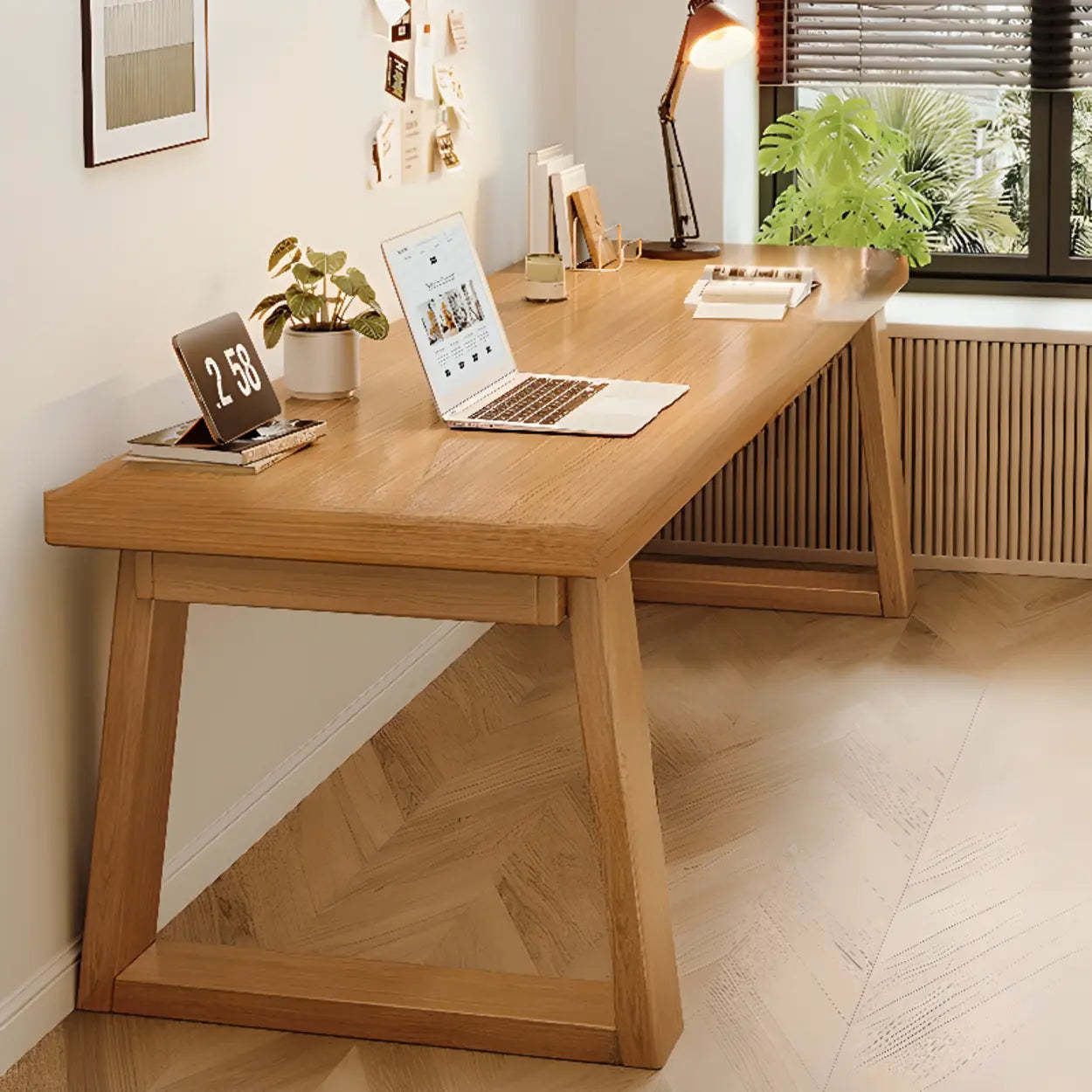 Natural Wood Sledge Home Desk