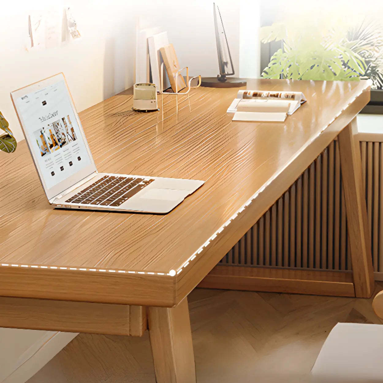 Natural Wood Sledge Home Desk