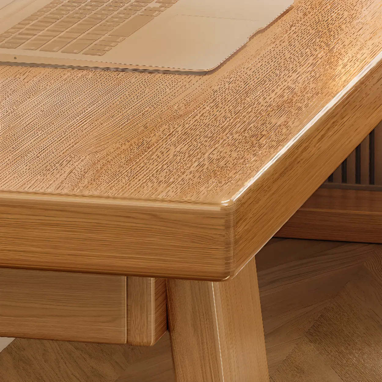 Natural Wood Sledge Home Desk