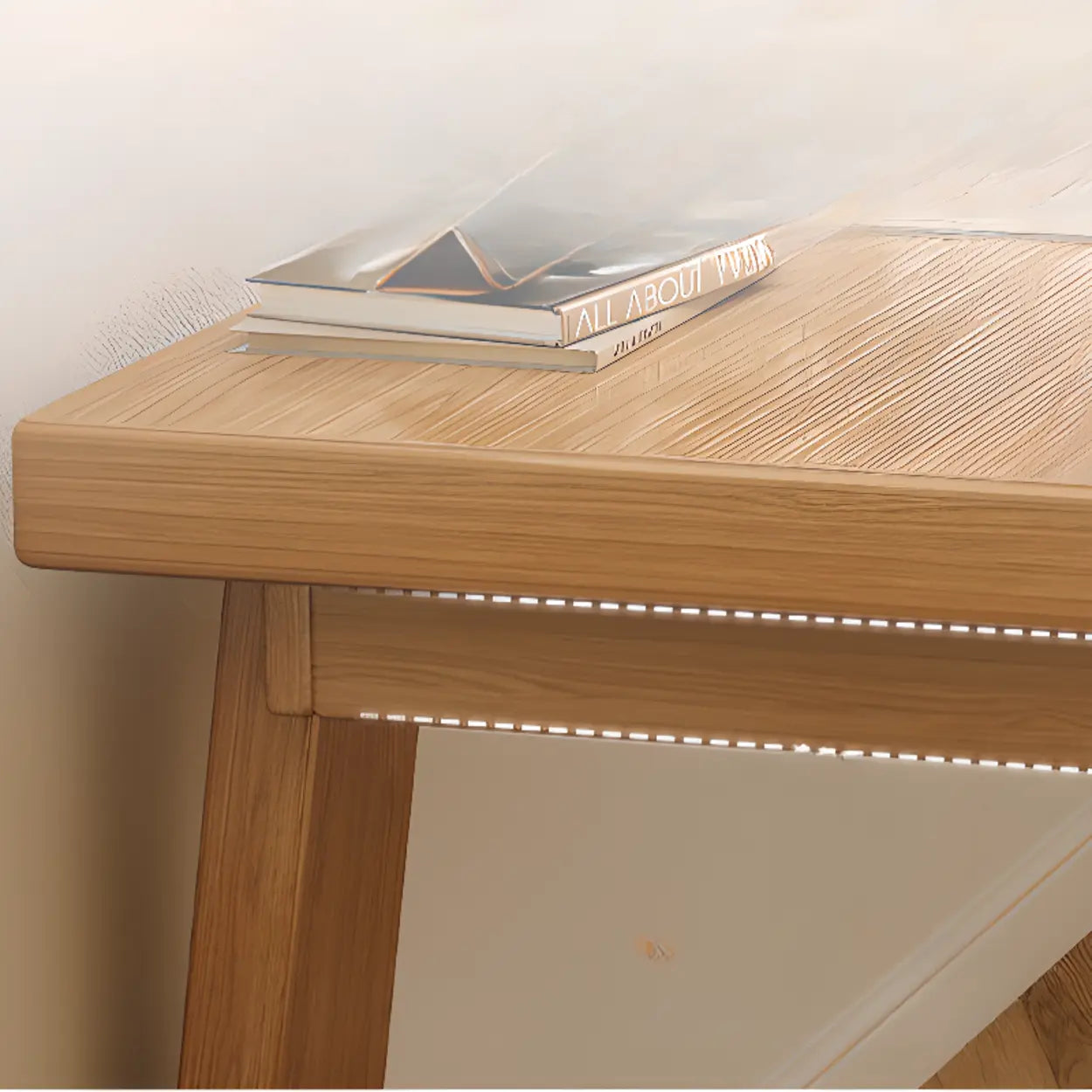 Natural Wood Sledge Home Desk