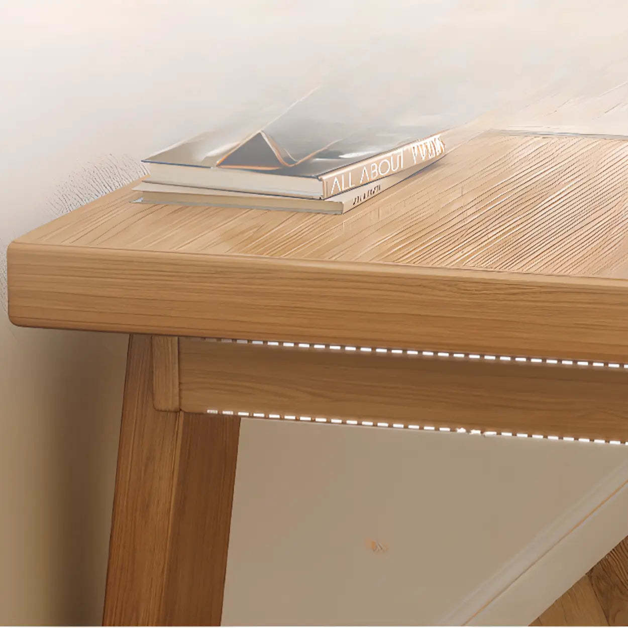 Natural Wood Sledge Home Desk