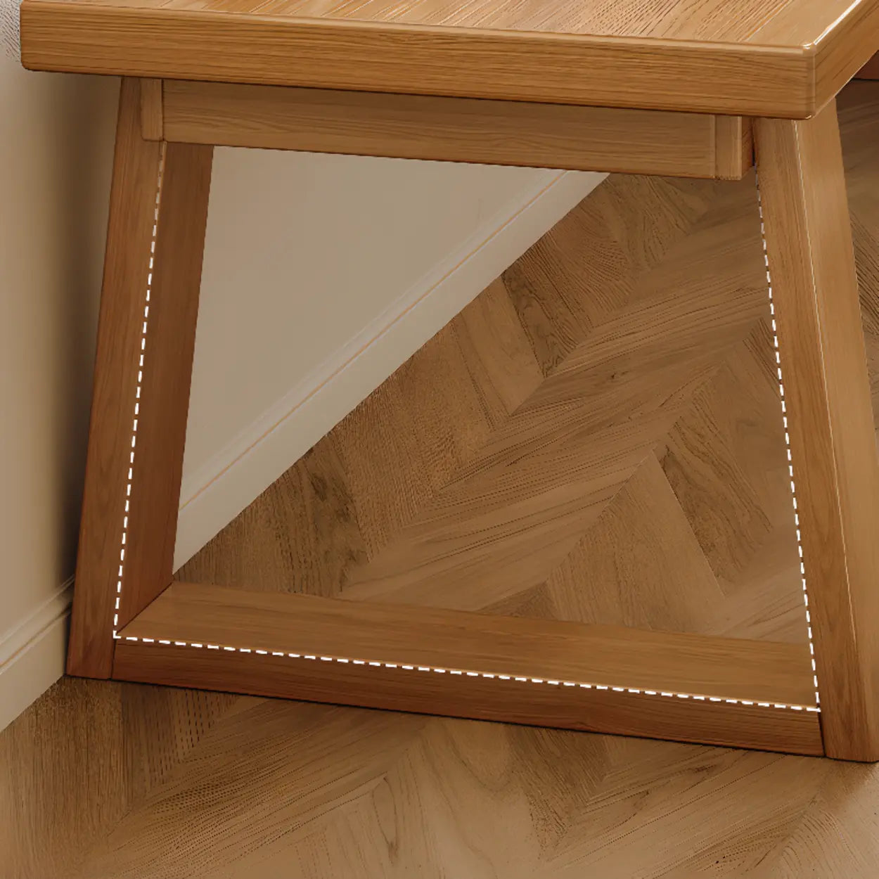 Natural Wood Sledge Home Desk