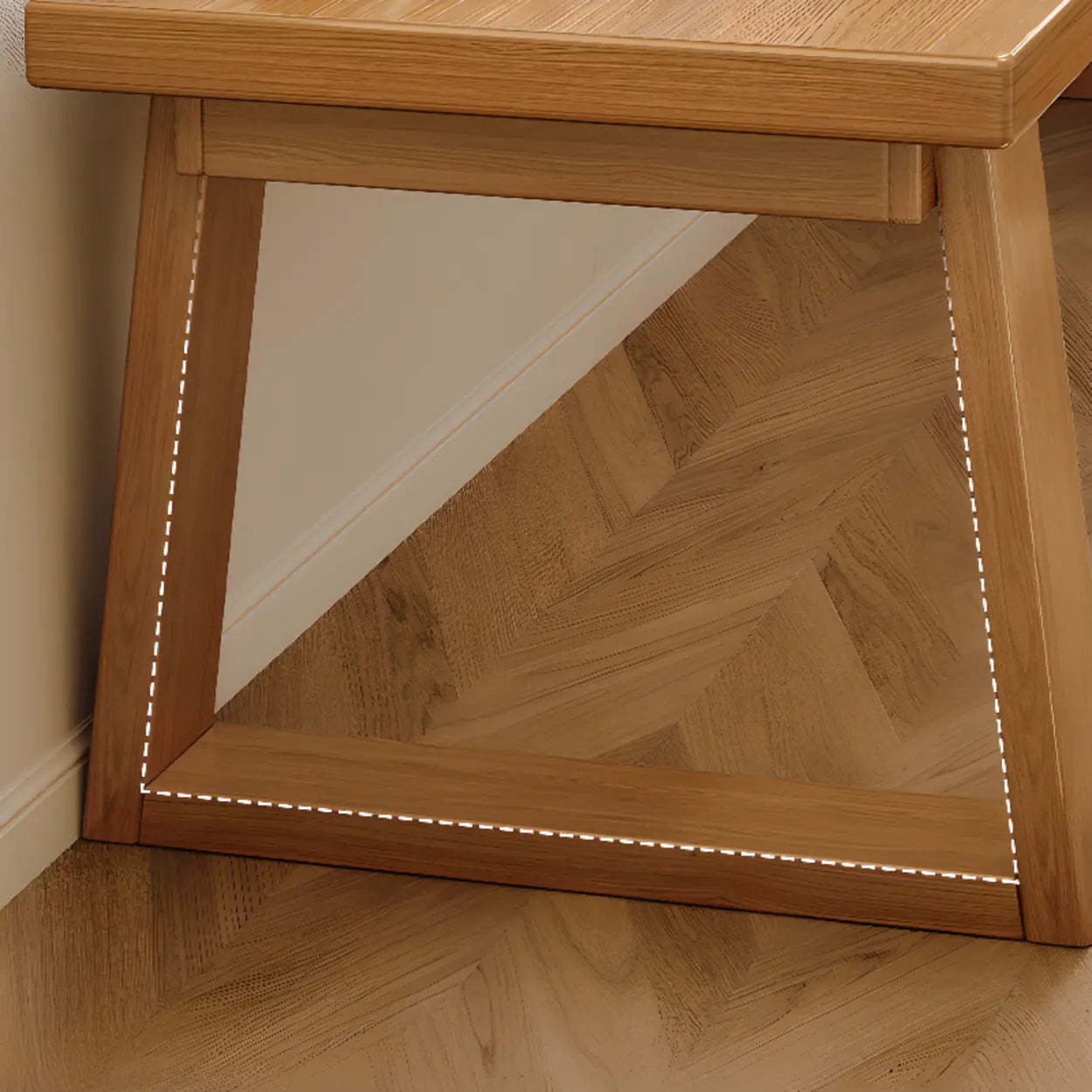 Natural Wood Sledge Home Desk